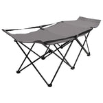 Folding Camping Cot Grey Steel