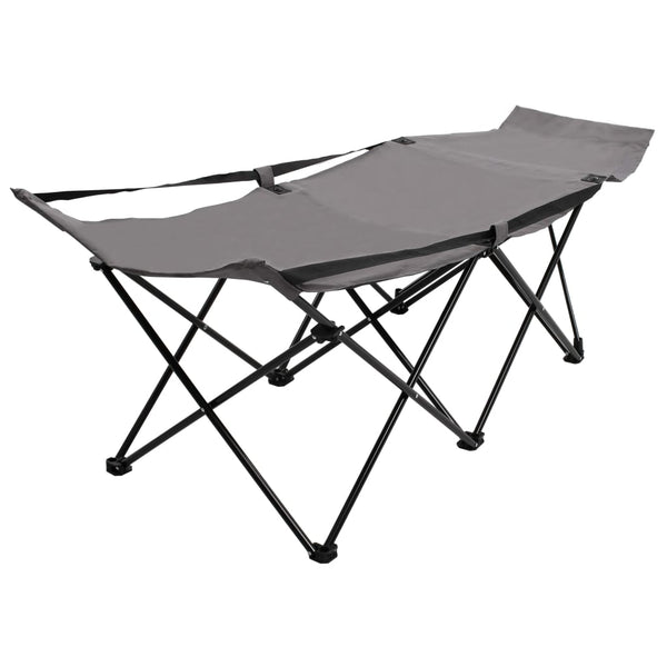  Folding Camping Cot Grey Steel