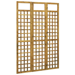 3-Panel Room Divider/Trellis Solid Acacia Wood
