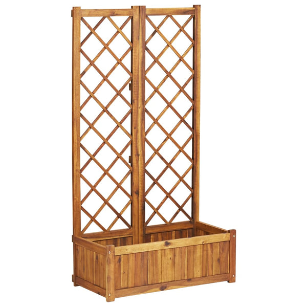  Planter with Trellis  Solid Acacia Wood