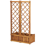 Planter with Trellis  Solid Acacia Wood