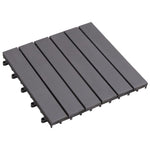 Decking Tiles 10 pcs Grey Wash  Solid  Acacia Wood
