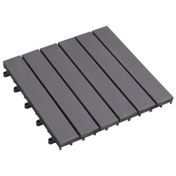 Decking Tiles 10 pcs Grey Wash  Solid  Acacia Wood