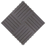 Decking Tiles 10 pcs Grey Wash  Solid  Acacia Wood