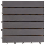 Decking Tiles 10 pcs Grey Wash  Solid  Acacia Wood