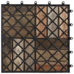 Decking Tiles 10 pcs Grey Wash  Solid Acacia Wood