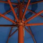 Parasol with Wooden Pole  Blue