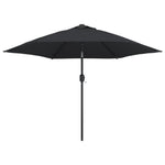 Outdoor Parasol with Metal Pole 300 cm Black