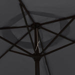 Outdoor Parasol with Metal Pole 300 cm Black