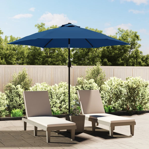  Outdoor Parasol with Metal Pole 300 cm Azure