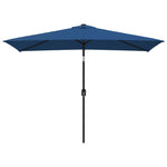 Outdoor Parasol with Metal Pole 300x200 cm Azure