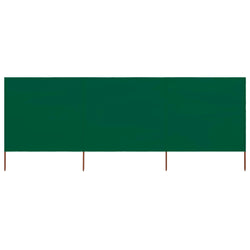3-panel Wind Screen Fabric 400x80 cm Green