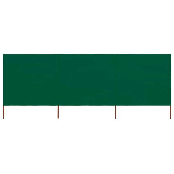  3-panel Wind Screen Fabric 400x80 cm Green