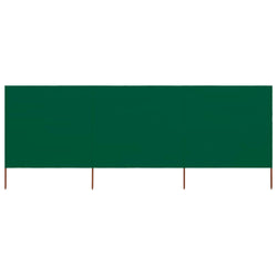 3-panel Wind Screen Fabric 400x160 cm Green