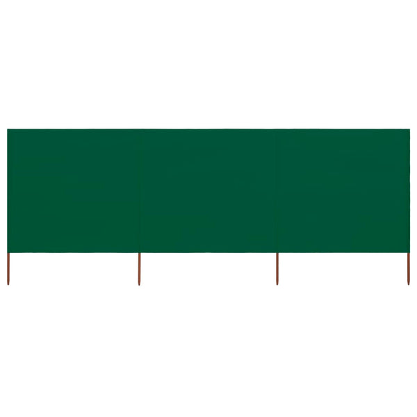  3-panel Wind Screen Fabric 400x160 cm Green