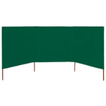 3-panel Wind Screen Fabric 400x160 cm Green