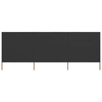 3-panel Wind Screen Fabric 400x160 cm Anthracite