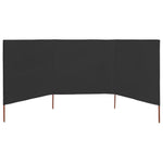 3-panel Wind Screen Fabric 400x160 cm Anthracite