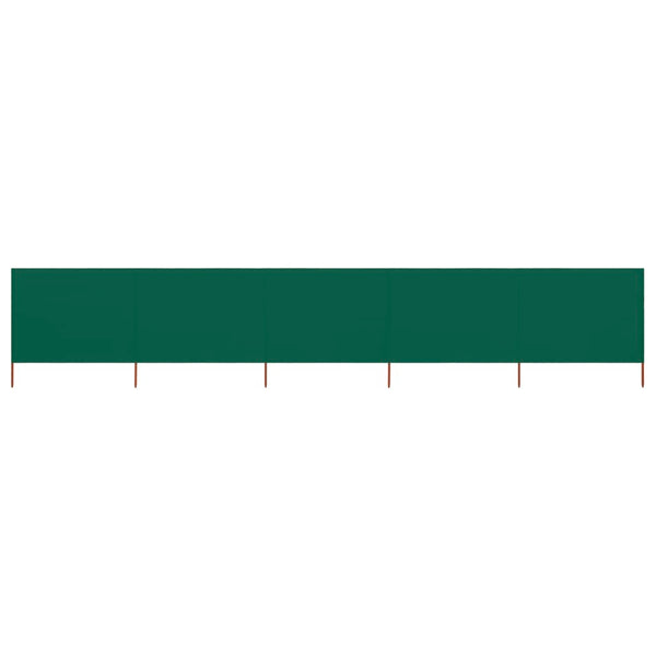  5-panel Wind Screen Fabric 600x80 cm Green