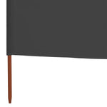 5-panel Wind Screen Fabric 600x80 cm Anthracite