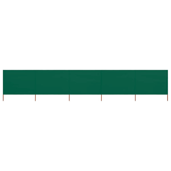  5-panel Wind Screen Fabric Green