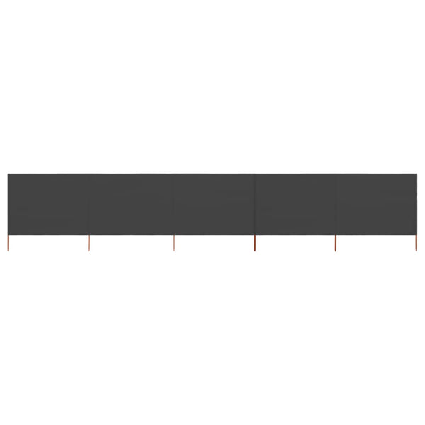  5-panel Wind Screen Fabric 600x120 cm Anthracite