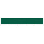5-panel Wind Screen Fabric 600x160 cm Green
