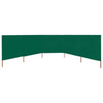5-panel Wind Screen Fabric 600x160 cm Green