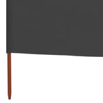 6-panel Wind Screen Fabric 800x160 cm Anthracite
