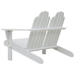 Double Adirondack Chair Wood White