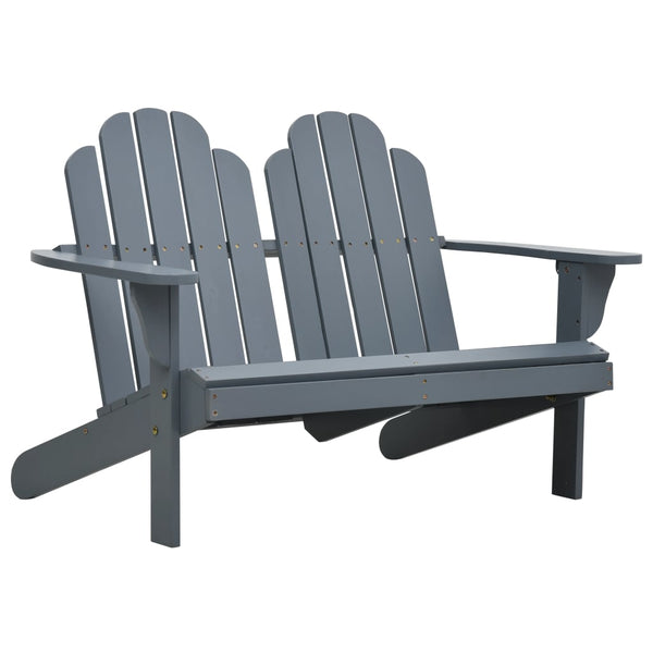  Double Adirondack Chair Wood Grey