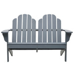 Double Adirondack Chair Wood Grey