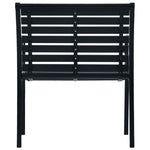 Garden Chairs 2 pcs Black Steel and WPC