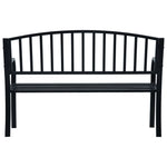 Garden Bench 125 cm Black Steel