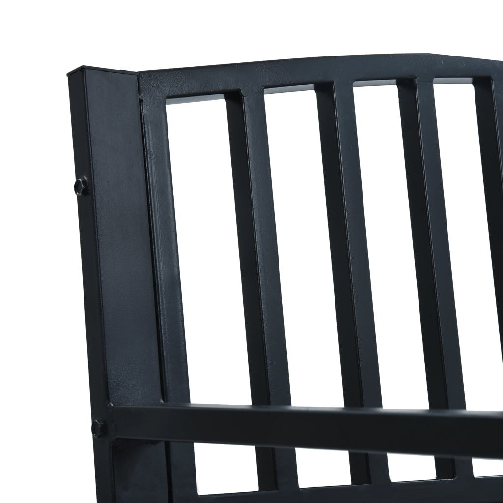 Garden Bench 125 cm Black Steel