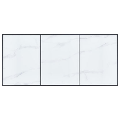 Dining Table Tempered Glass, White