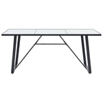 Dining Table White Tempered Glass