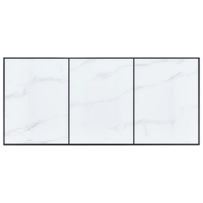 Dining Table White Tempered Glass