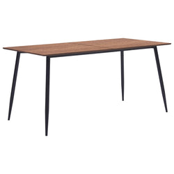 Dining Table MDF Black, Brown