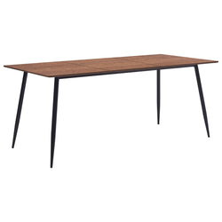 Dining Table Brown Steel, MDF