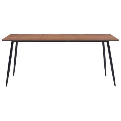 Dining Table Brown Steel, MDF