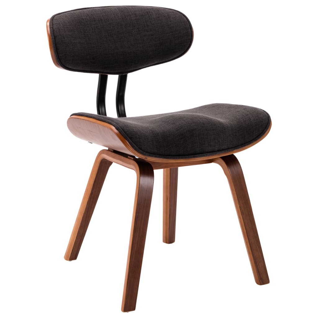 Dining Chairs 4 pcs Grey Bent Wood and Fabric - 51.5×54×78cm