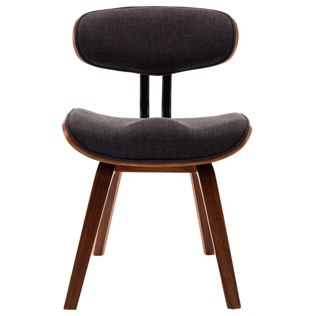 Dining Chairs 4 pcs Grey Bent Wood and Fabric - 51.5×54×78cm