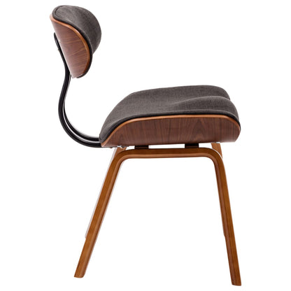 Dining Chairs 4 pcs Grey Bent Wood and Fabric - 51.5×54×78cm