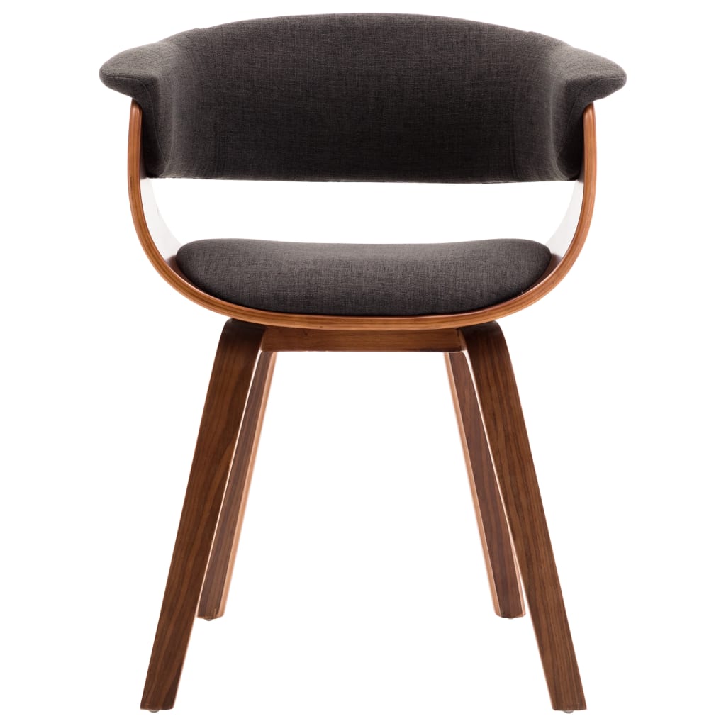 Dining Chairs 2 pcs Grey Bent Wood and Fabric - 59.5×51×72cm