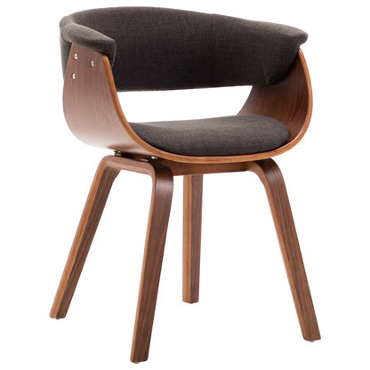 Dining Chairs 6 pcs Grey Bent Wood and Fabric - 59.5×51×72cm