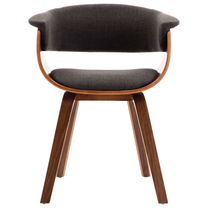 Dining Chairs 6 pcs Grey Bent Wood and Fabric - 59.5×51×72cm