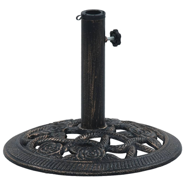  Umbrella Base Black and Bronze 9 kg 40 cm Cast Iron