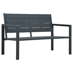 Garden Bench HDPE Grey Wood Look