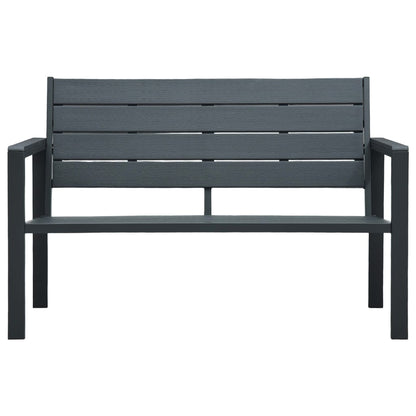 Garden Bench HDPE Grey Wood Look